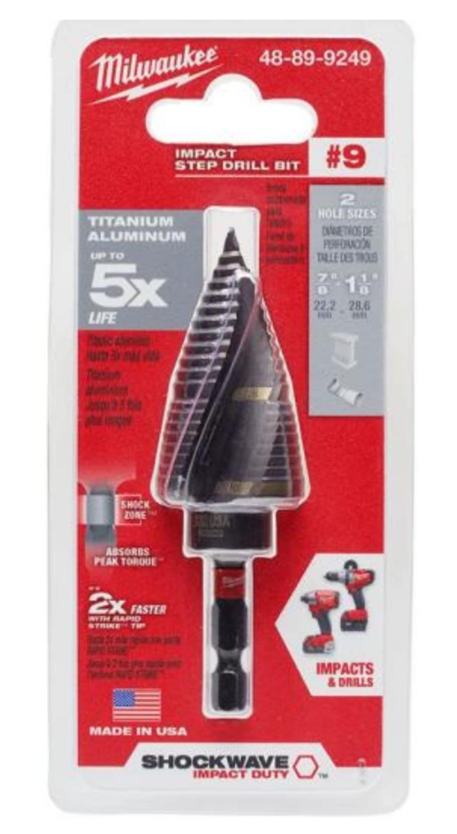 Juego De Brocas Milwaukee Shockwave Impact Duty 7/8-1-1/8 - Venta Internacional.