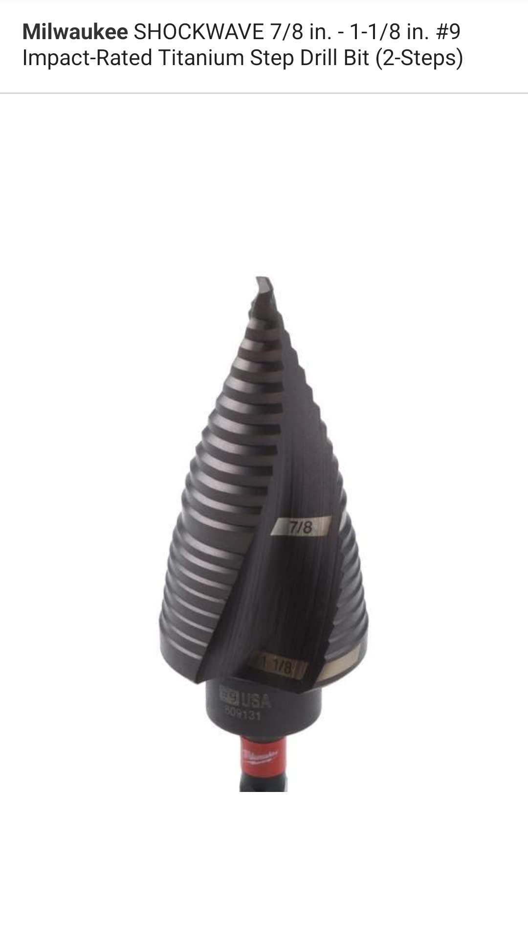 Foto 5 pulgar | Juego De Brocas Milwaukee Shockwave Impact Duty 7/8-1-1/8 - Venta Internacional.