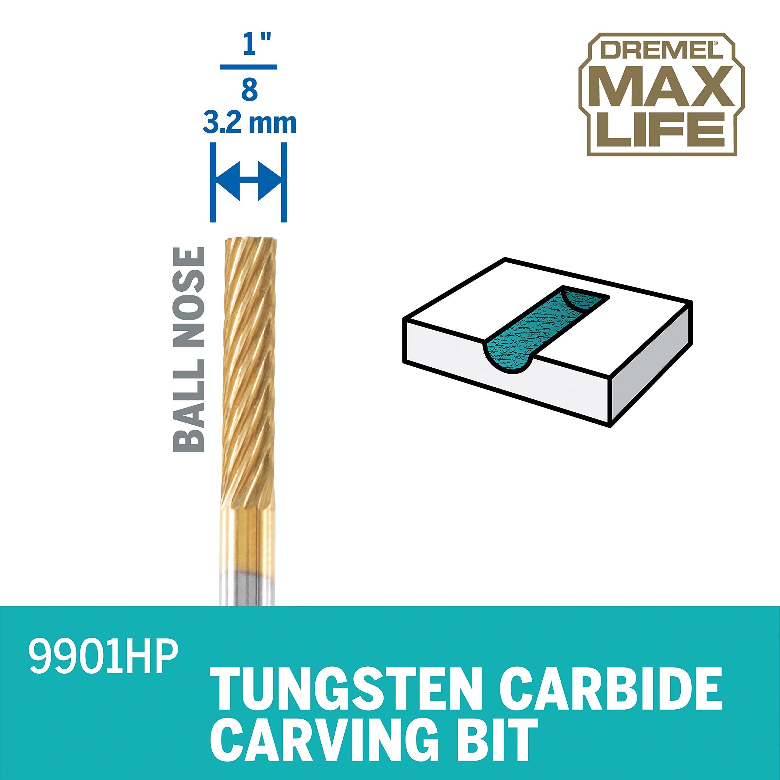 Foto 2 | Broca De Tallado Rotativa Dremel Max Life 9901hp De Carburo De Tungsteno - Venta Internacional.