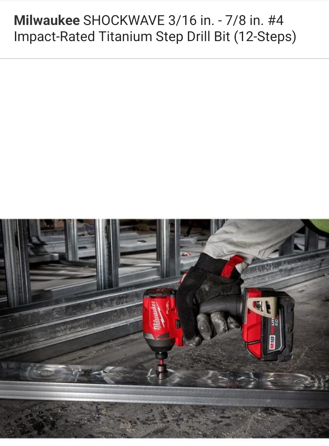 Foto 7 pulgar | Broca Impact Step Milwaukee #4 De 3/16 A 7/8 Pulgadas - Venta Internacional.