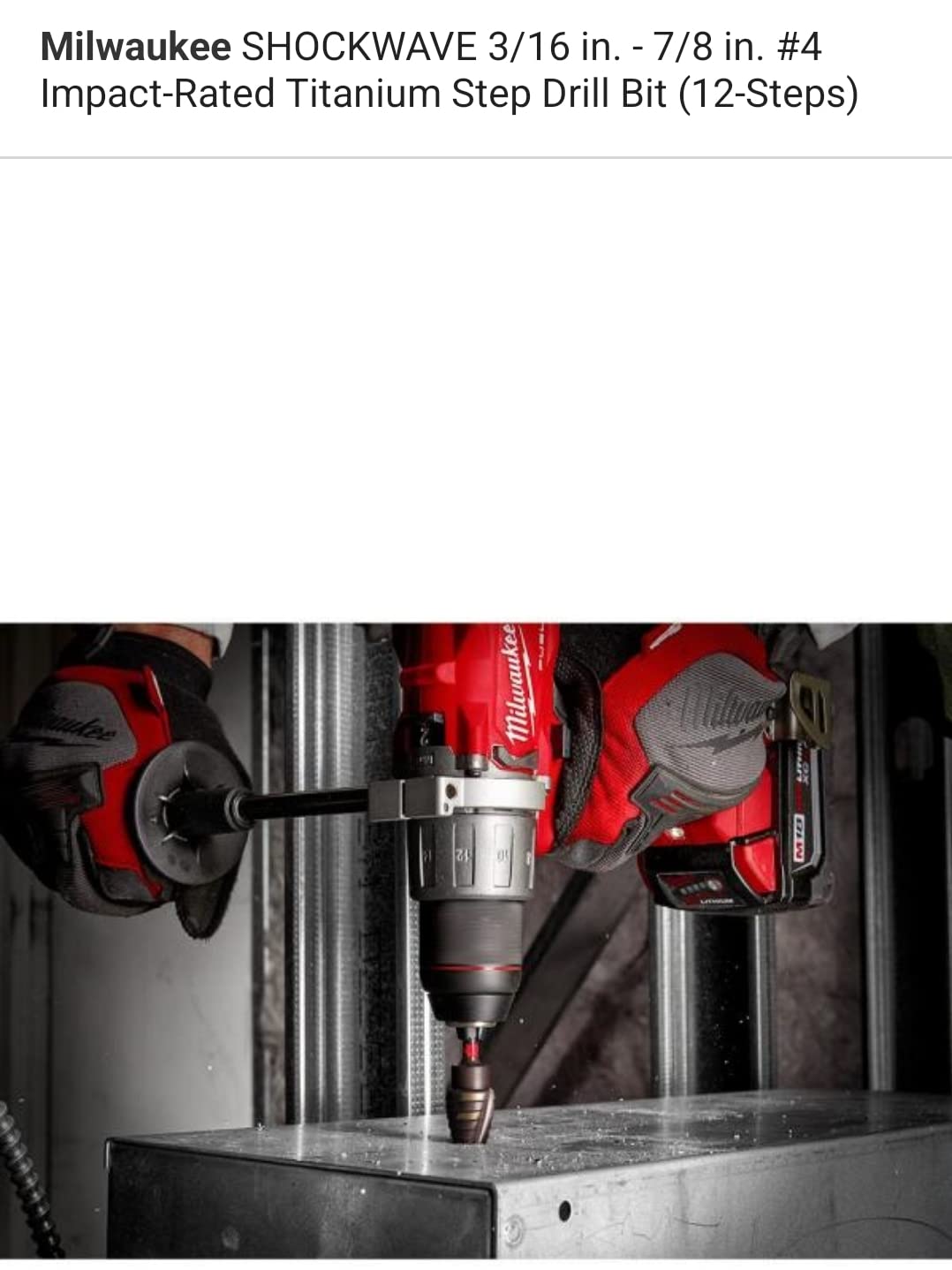 Foto 7 | Broca Impact Step Milwaukee #4 De 3/16 A 7/8 Pulgadas - Venta Internacional.