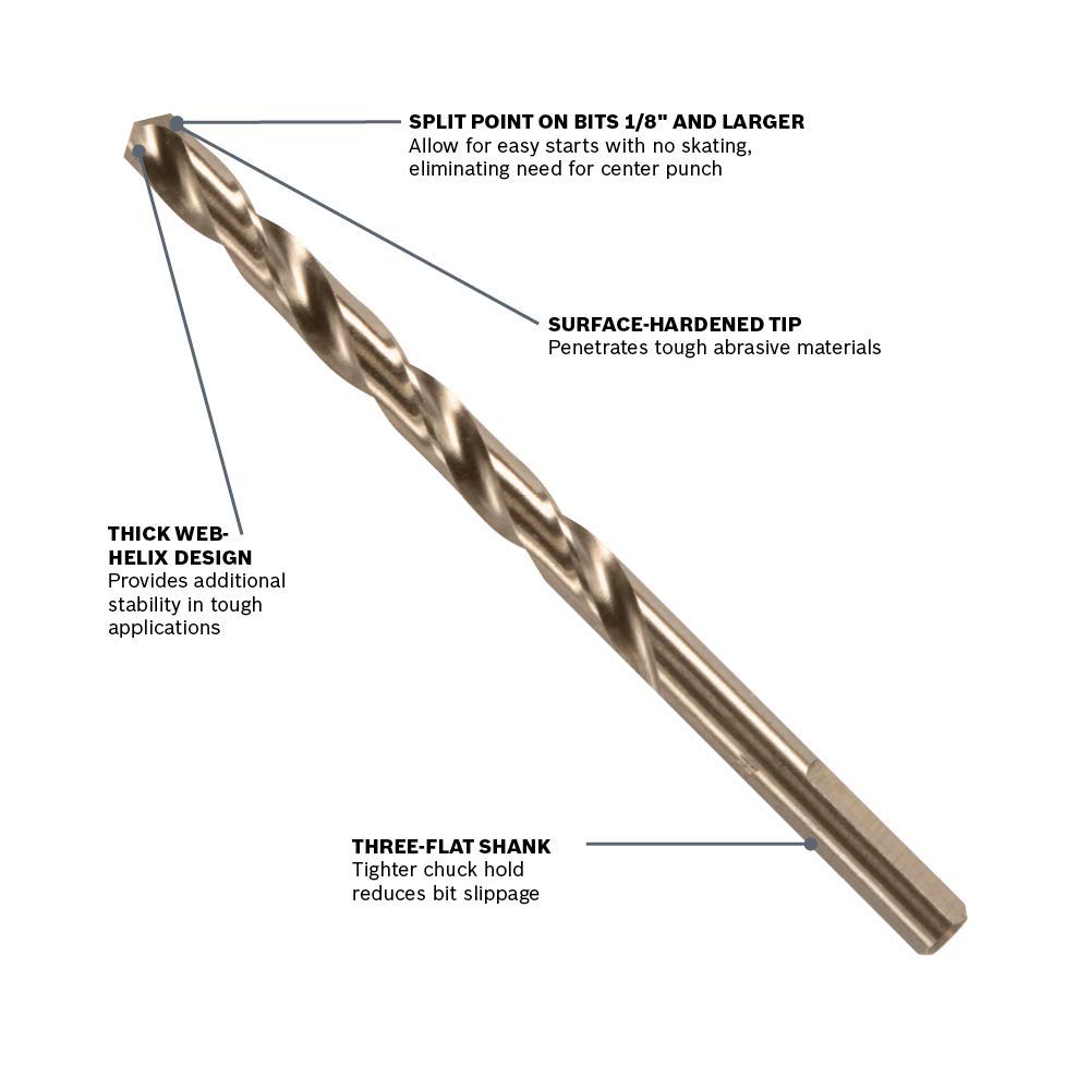 Foto 4 pulgar | Broca Bosch Co2159b Cobalt M42 1/2x6 - Venta Internacional.