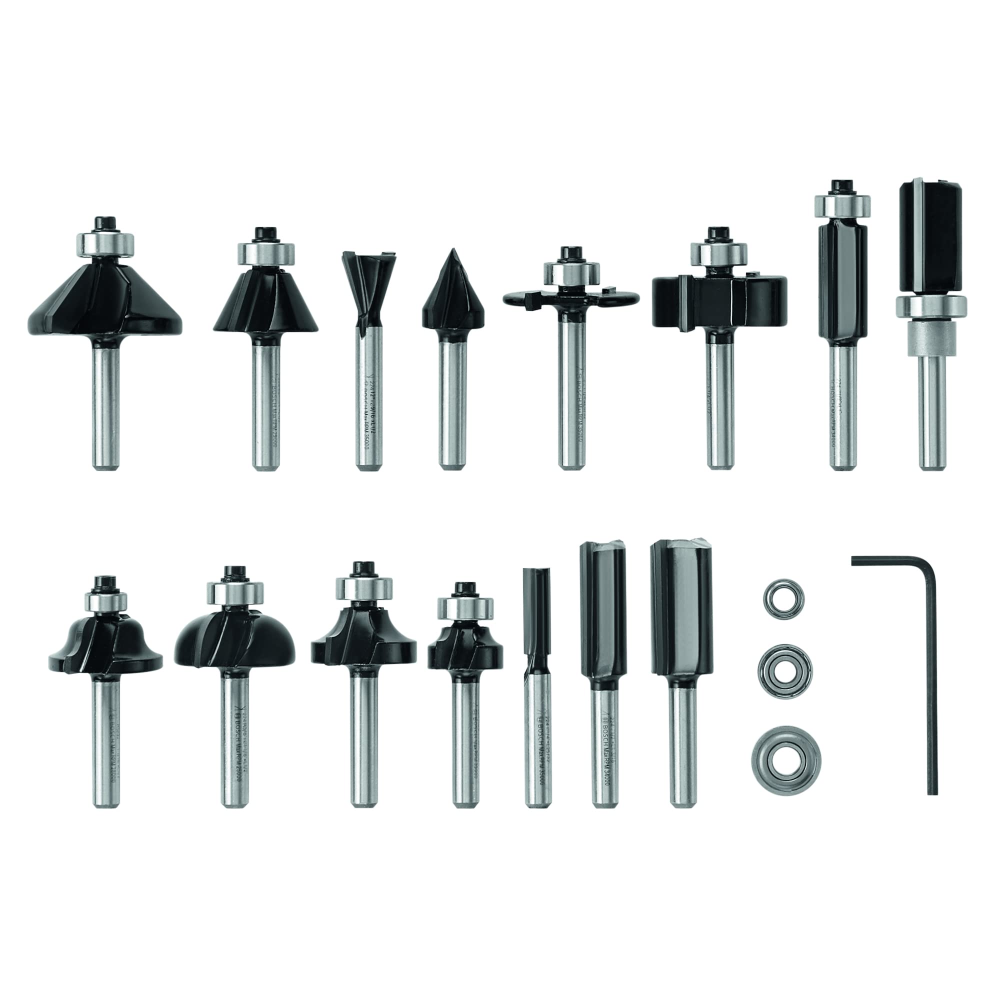 Foto 3 pulgar | Juego De Brocas Para Fresar Madera Bosch Rbs015mbs, 15 Piezas, Con Punta De Carburo - Venta Internacional.