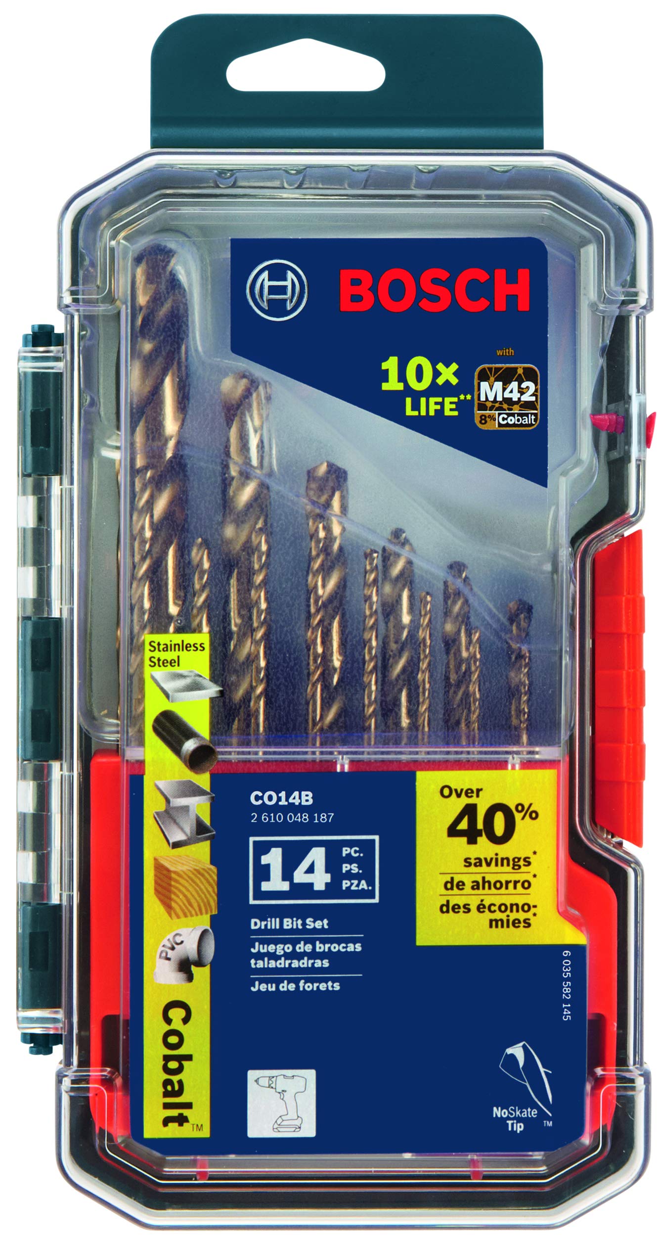 Juego De Brocas Bosch Co14b De 14 Piezas De Metal Cobalto M42 Con Funda - Venta Internacional.