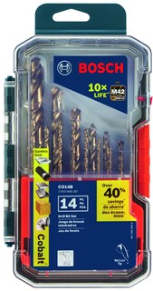 Foto 1 | Juego De Brocas Bosch Co14b De 14 Piezas De Metal Cobalto M42 Con Funda - Venta Internacional.
