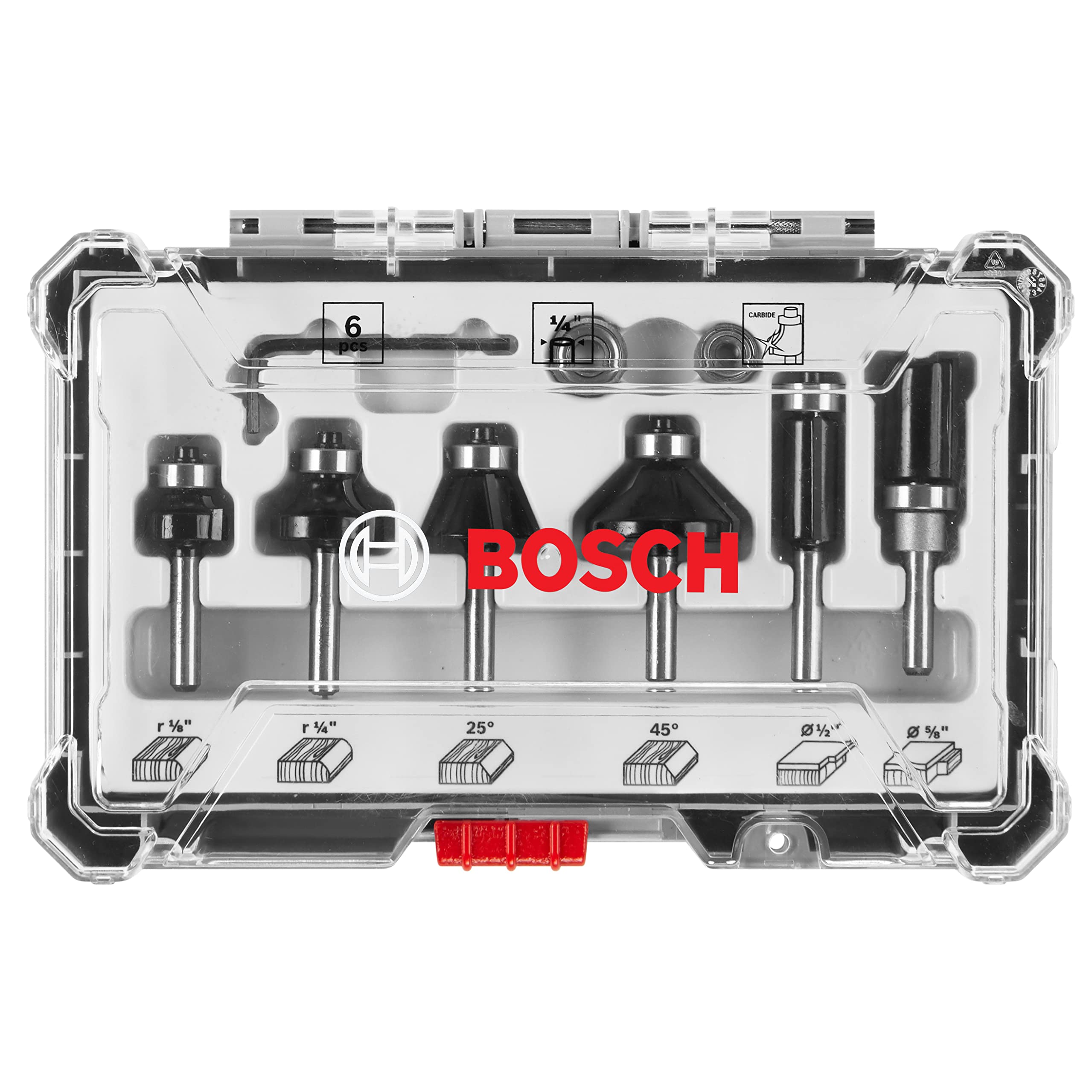 Foto 1 | Juego De Brocas Fresadoras Bosch Rbs006tes, 6 Piezas, Con Punta De Carburo - Venta Internacional.
