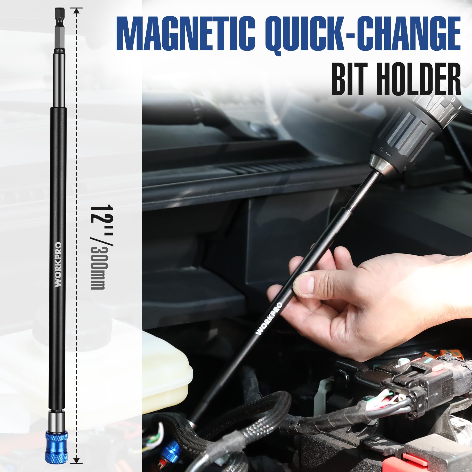 Foto 4 pulgar | Broca Alargadora Workpro 12 Magnética Con Funda De Aluminio - Venta Internacional.