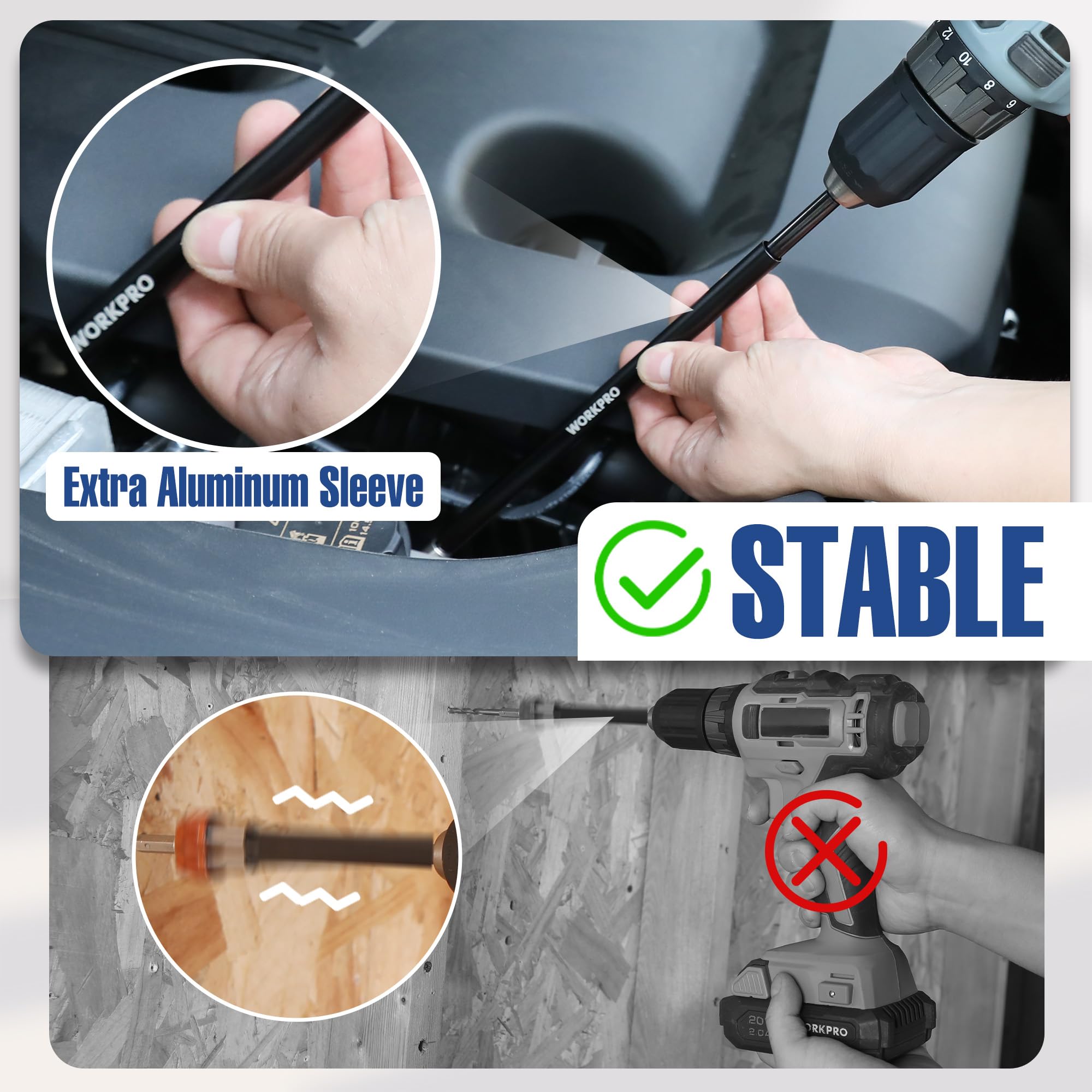 Foto 6 pulgar | Broca Alargadora Workpro 12 Magnética Con Funda De Aluminio - Venta Internacional.