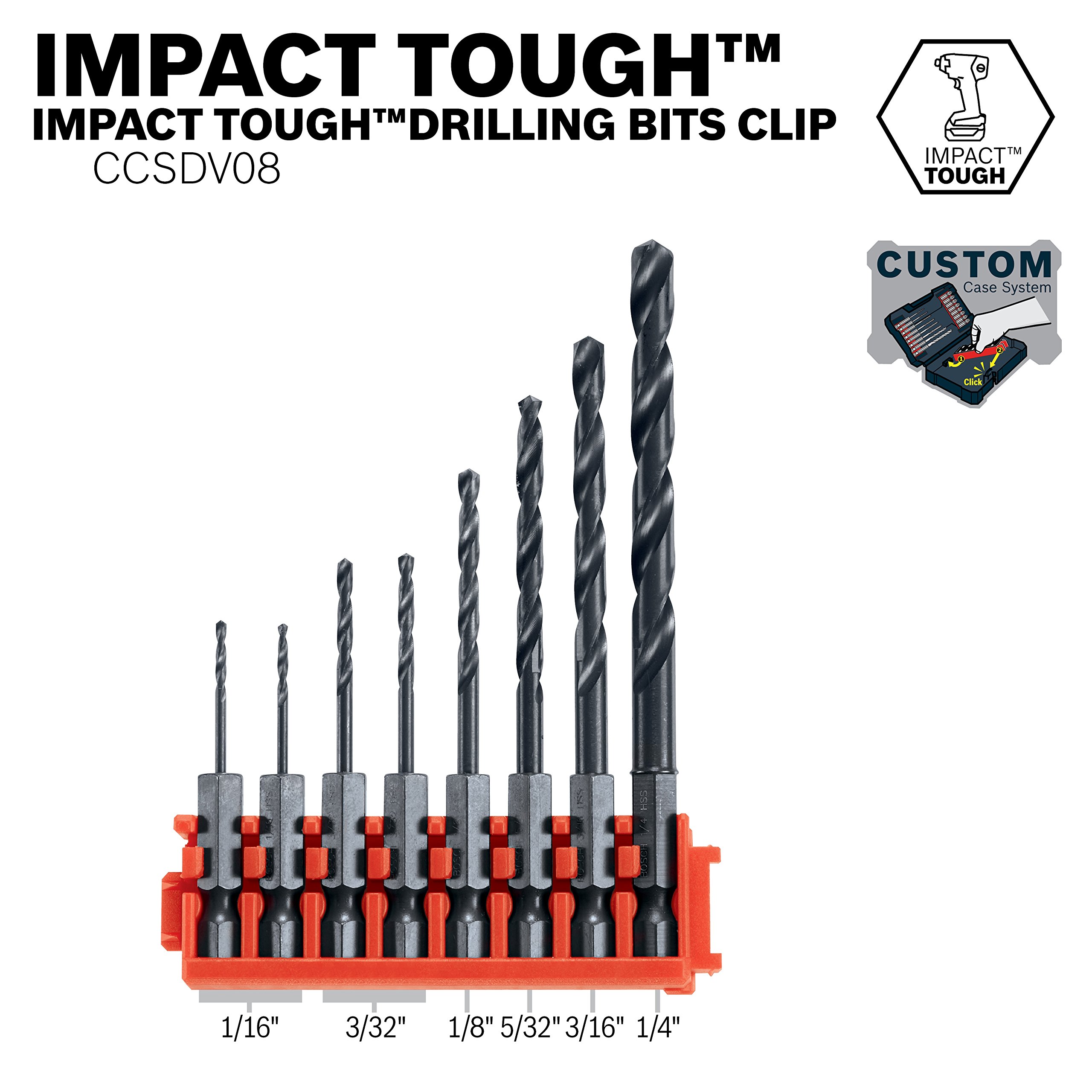 Foto 6 pulgar | Brocas Bosch Ccsdv08 Impact Tough Black Oxide - Venta Internacional.