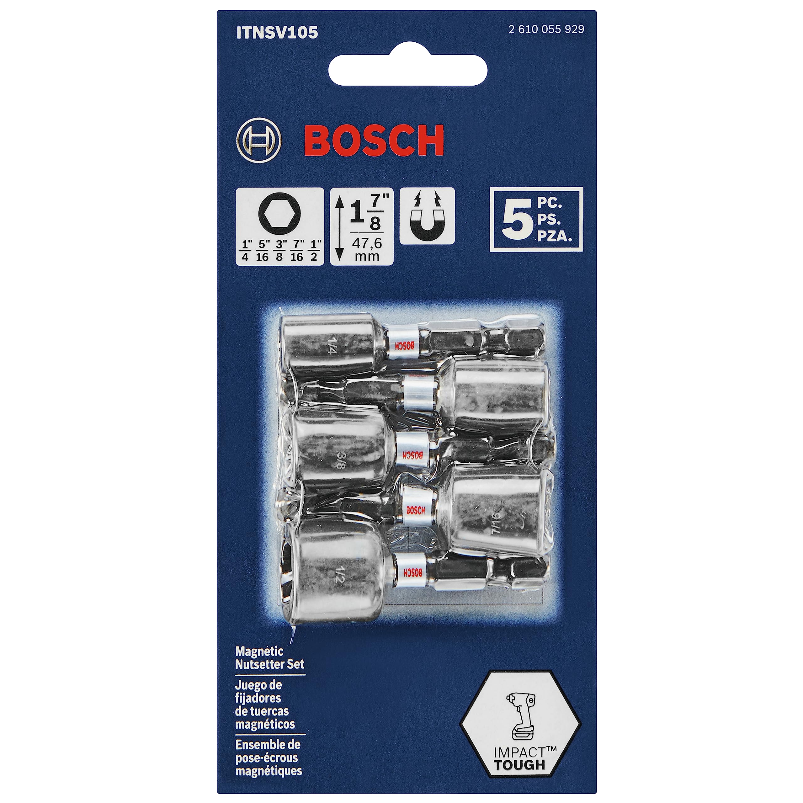 Foto 3 pulgar | Set Nutsetters Bosch Itnsv105 Impact Tough 1-7/8 - Venta Internacional.