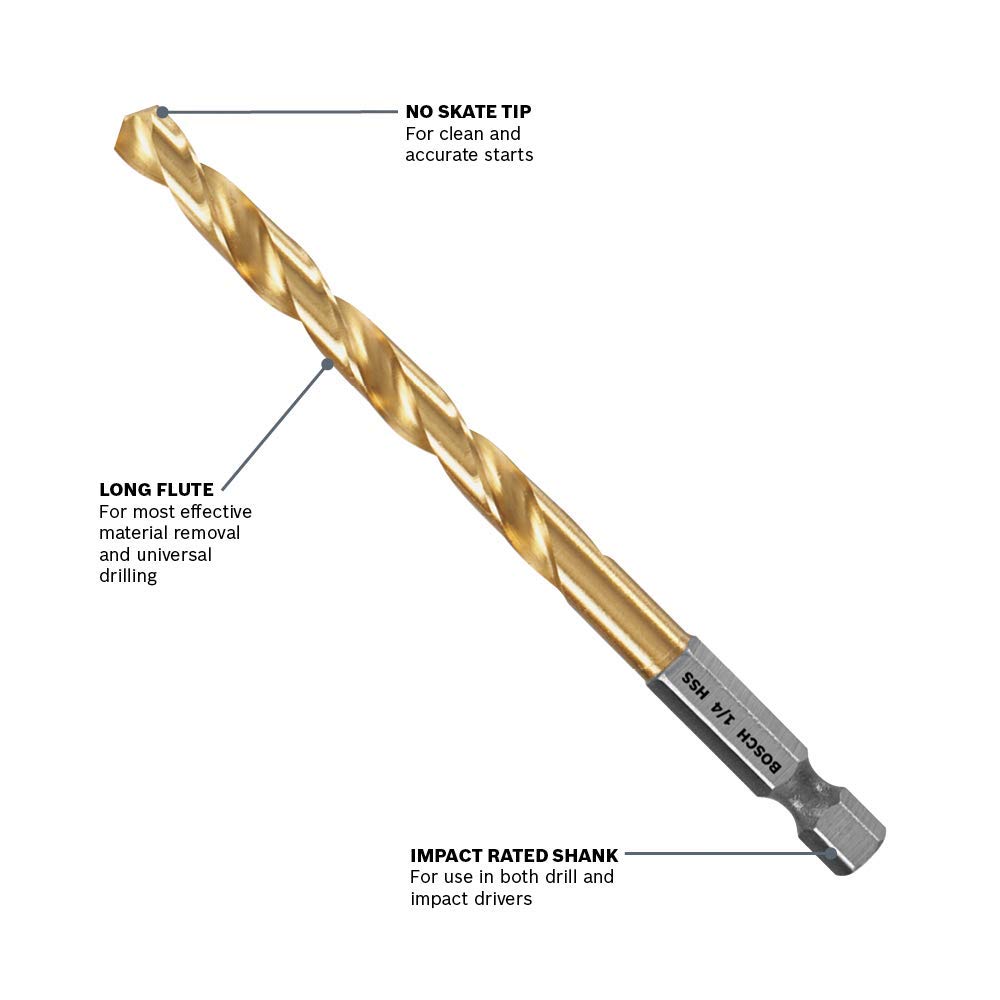 Foto 3 pulgar | Broca Bosch Ti2155im Con Revestimiento De Nitruro De Titanio 7/16x5-1/2'' - Venta Internacional.