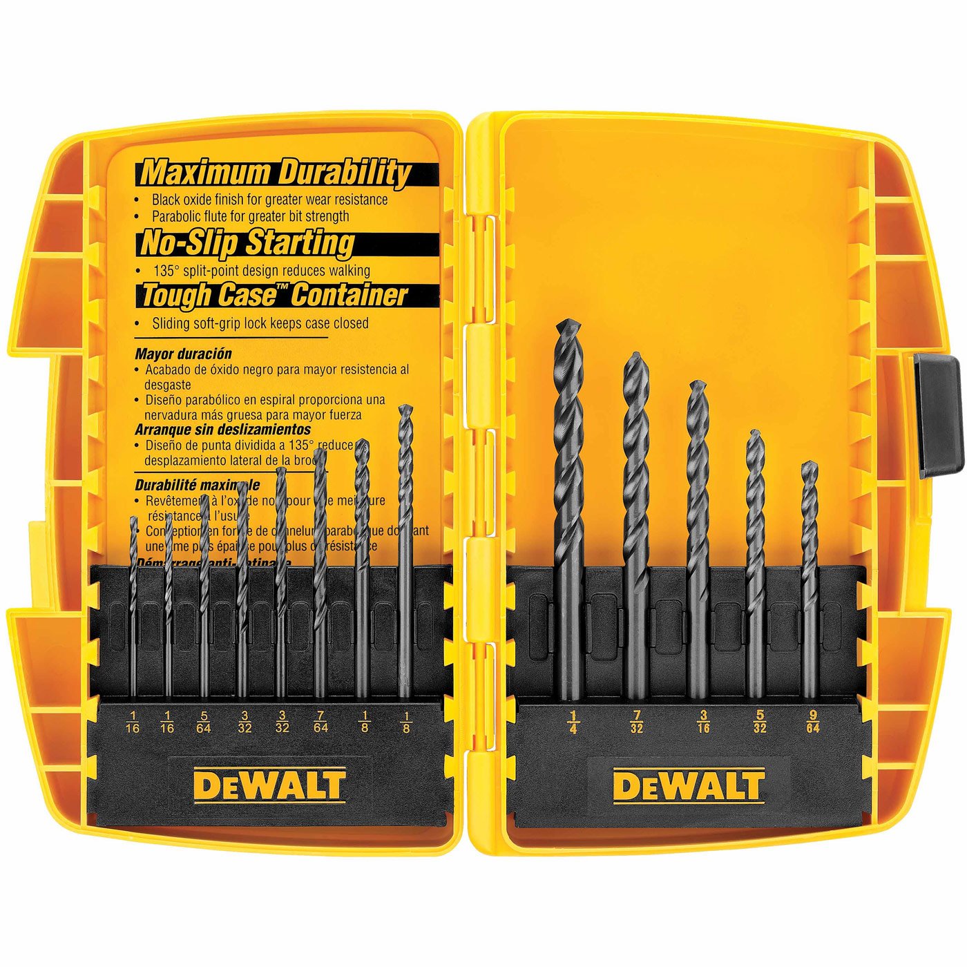 Foto 2 pulgar | Juego De Brocas Dewalt Black Oxide Con Punta Piloto, 13 Piezas - Venta Internacional.