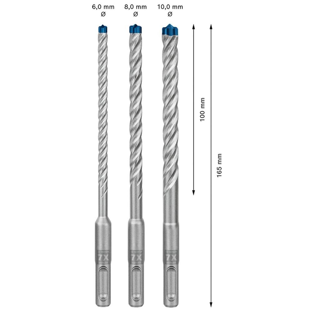 Foto 4 pulgar | Brocas Sds Plus Bosch Concreto Armado 6, 8, 10 Mm.