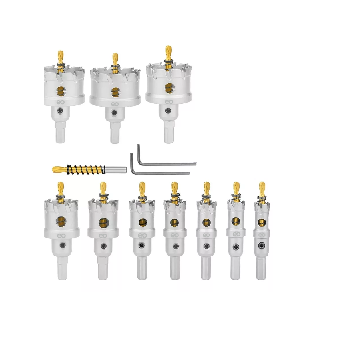 Brocas Sacabocado P/metal Duro Carburo Tungsteno Set 10 Esi-13144-1 Plata