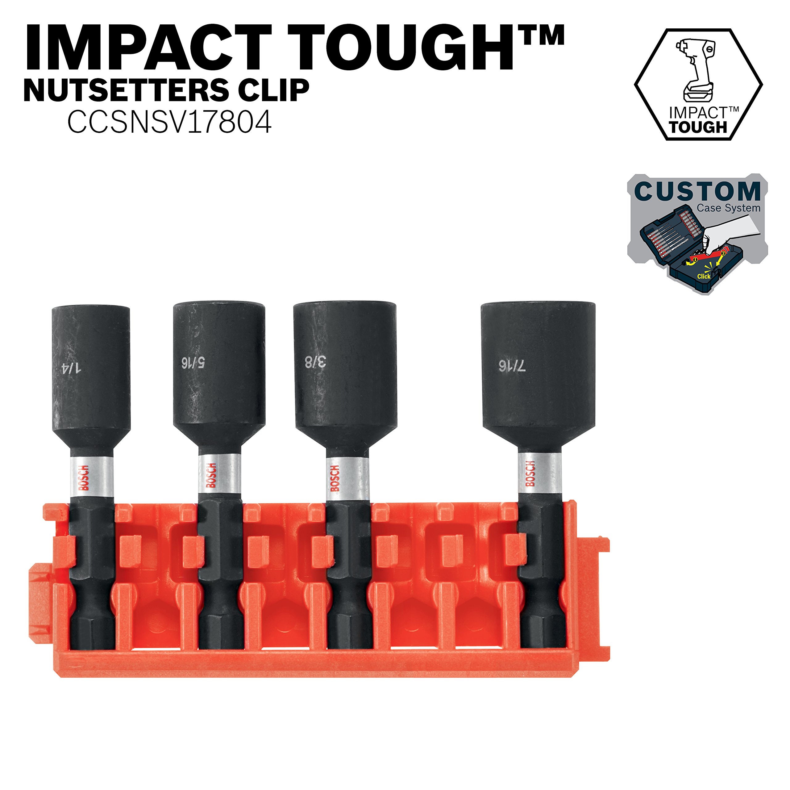Foto 6 pulgar | Juego Surtido De Tuercas Impact Tough, 4 Piezas, Bosch Ccsnsv17804 - Venta Internacional.