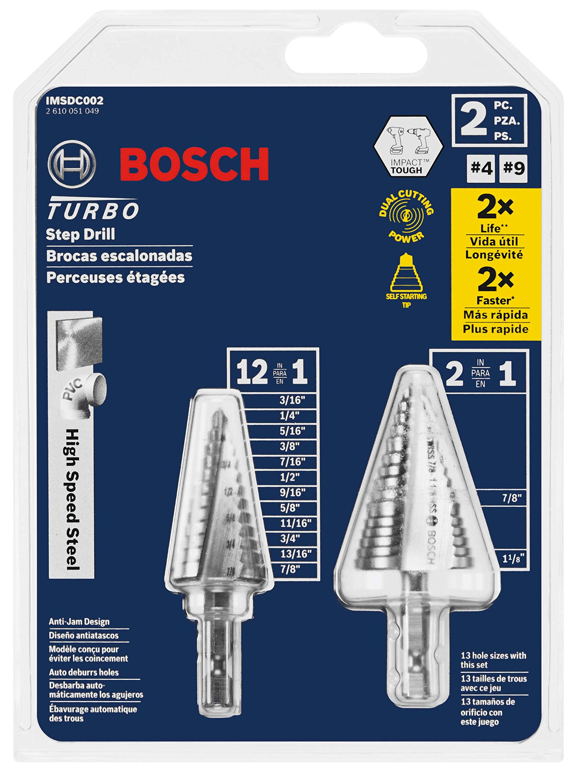Foto 4 pulgar | Juego De Brocas Bosch Imsdc002 De Acero De Alta Velocidad Impact Tough - Venta Internacional.