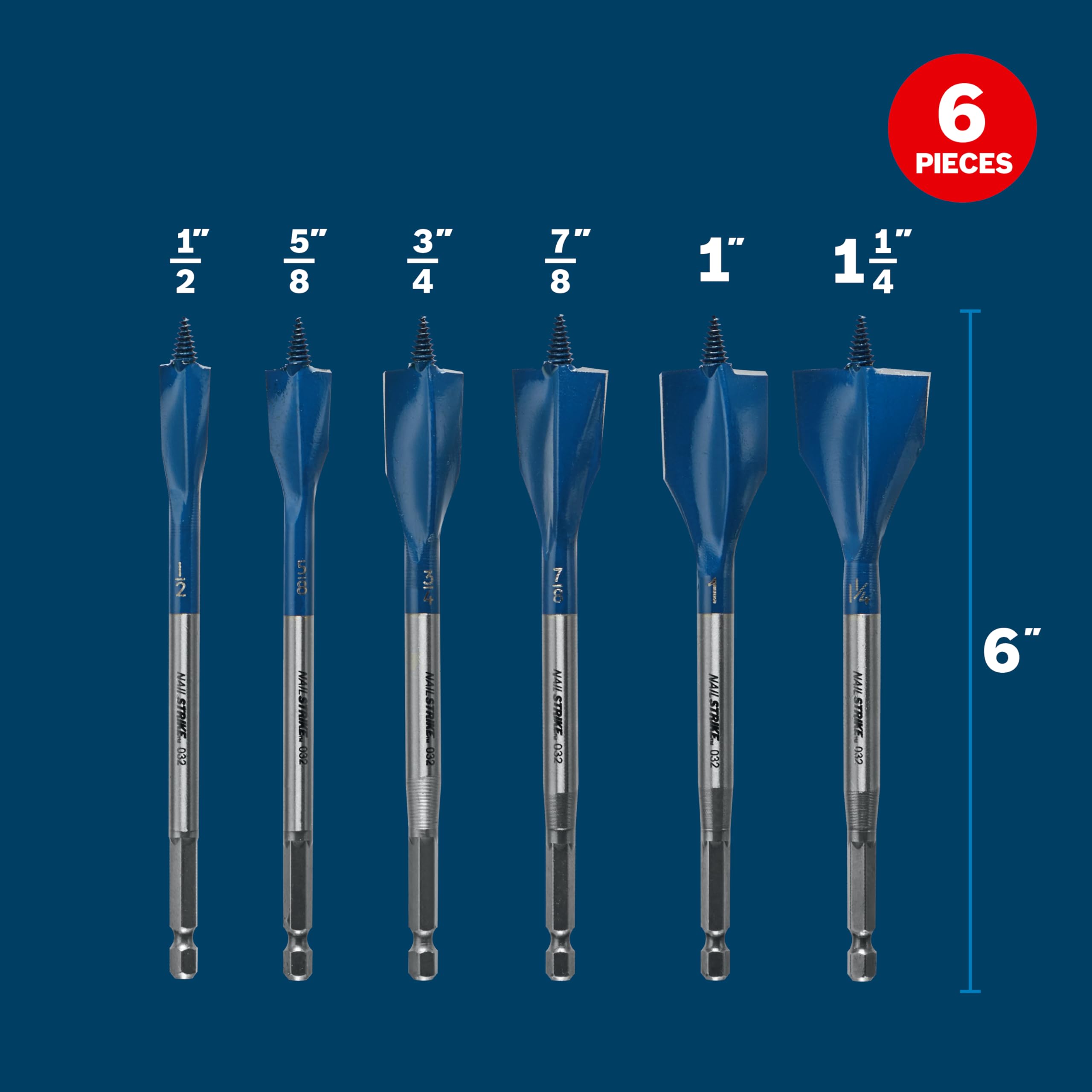 Foto 3 pulgar | Juego De 6 Brocas Para Perforar Madera Nail Strike Bosch Ns5006 - Venta Internacional.