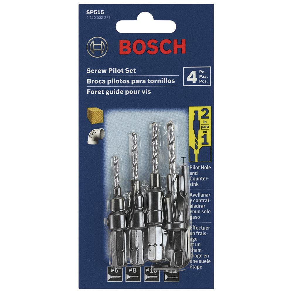 Foto 3 pulgar | Juego De Brocas Bosch Sp515 Con Vástago Hexagonal, Avellanador, 5 Piezas - Venta Internacional.