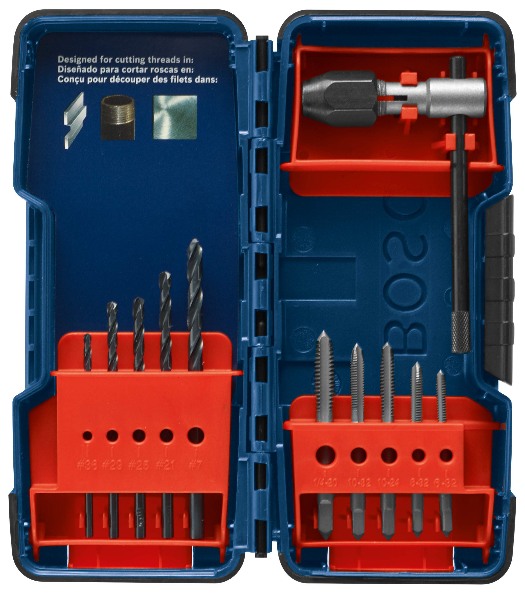Foto 3 pulgar | Set Combinado Tap & Drill Bosch Bdt11s 11 Piezas - Venta Internacional.