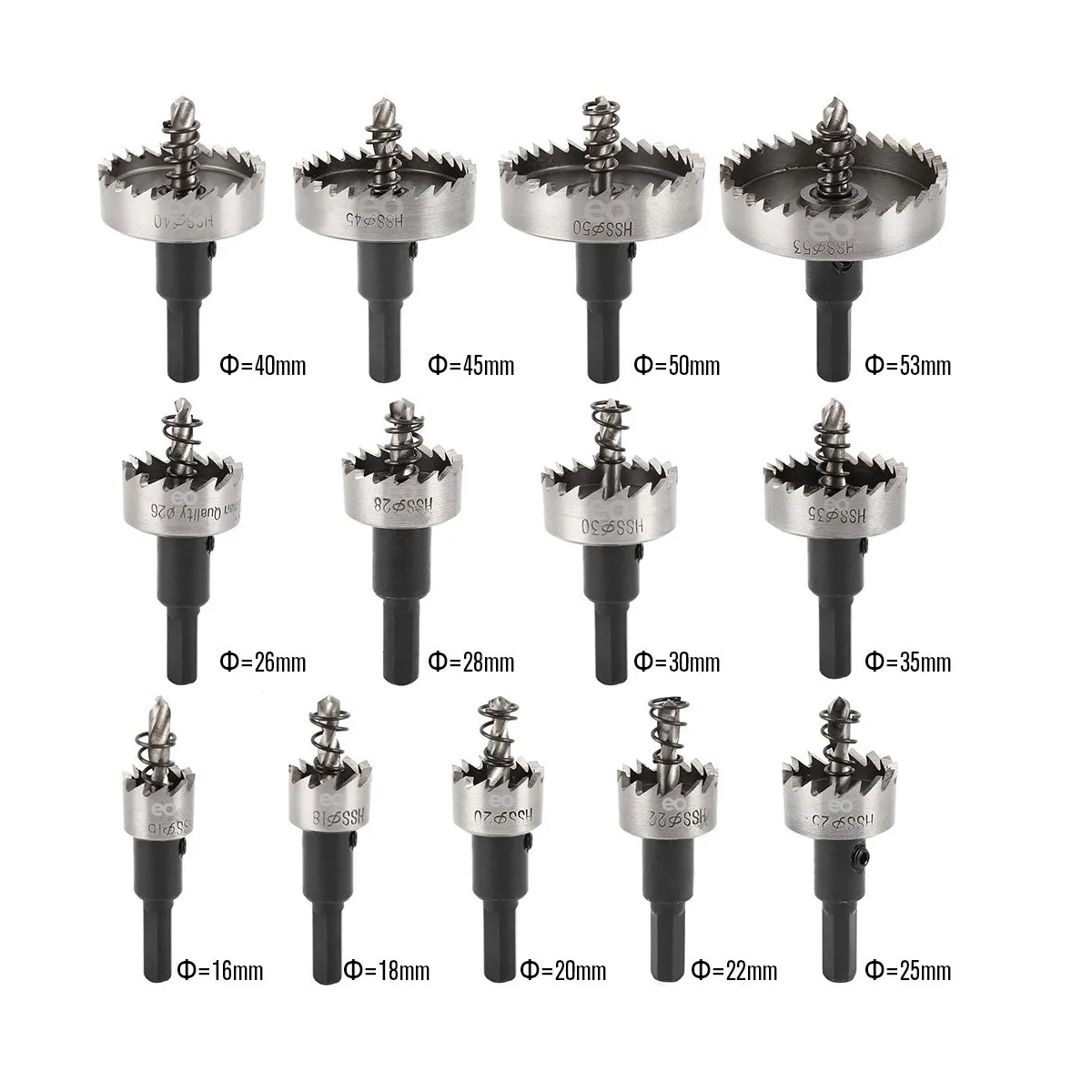 Foto 3 pulgar | Language Set 13 Brocas Sierras Corta Circulo Metal 16-53mm Hss Acero Inox Eo Safe Imports Esi-3799-1 Multicolor