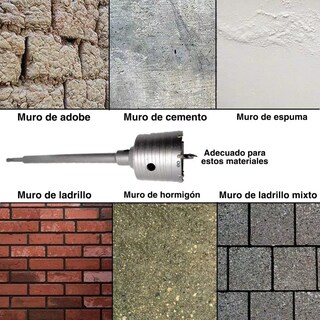 Foto 3 | Language Kit De Brocas De 30/40/50mm P/pared De Cemento O Concreto Eo Safe Imports Esi-9288-1 Plata