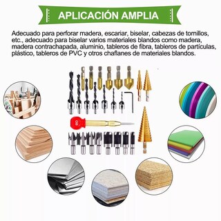 Foto 2 | Set 26 Pzas Brocas Taladro Avellanador Eo Safe Imports Esi-4999-1 Multicolor