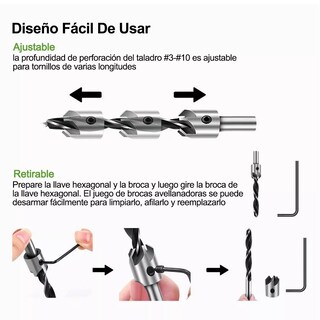 Foto 3 | Set 26 Pzas Brocas Taladro Avellanador Eo Safe Imports Esi-4999-1 Multicolor