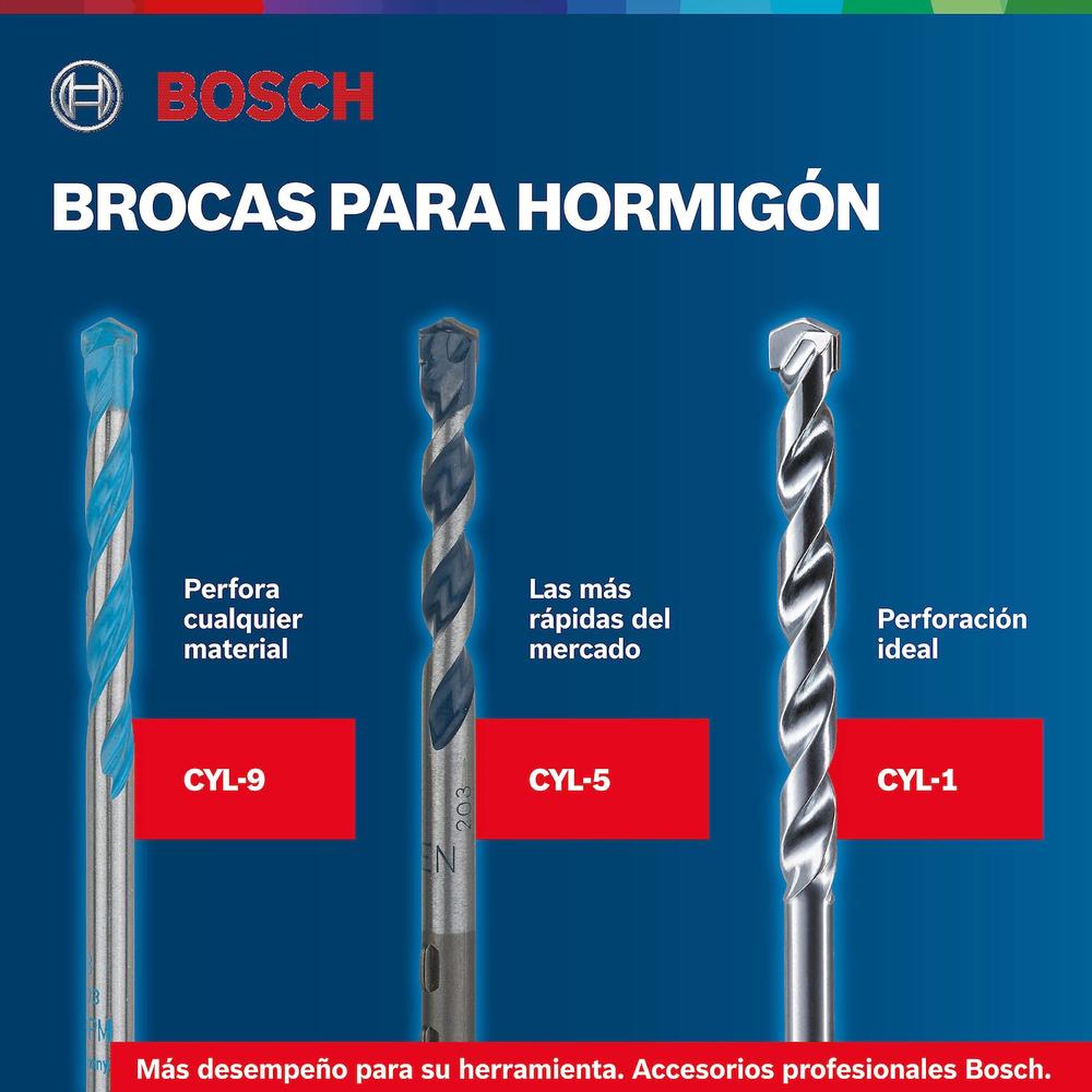 Foto 8 pulgar | 10 Brocas Concreto Bosch 6.5 Mm 60mmx100mm Zanco Cilíndrico