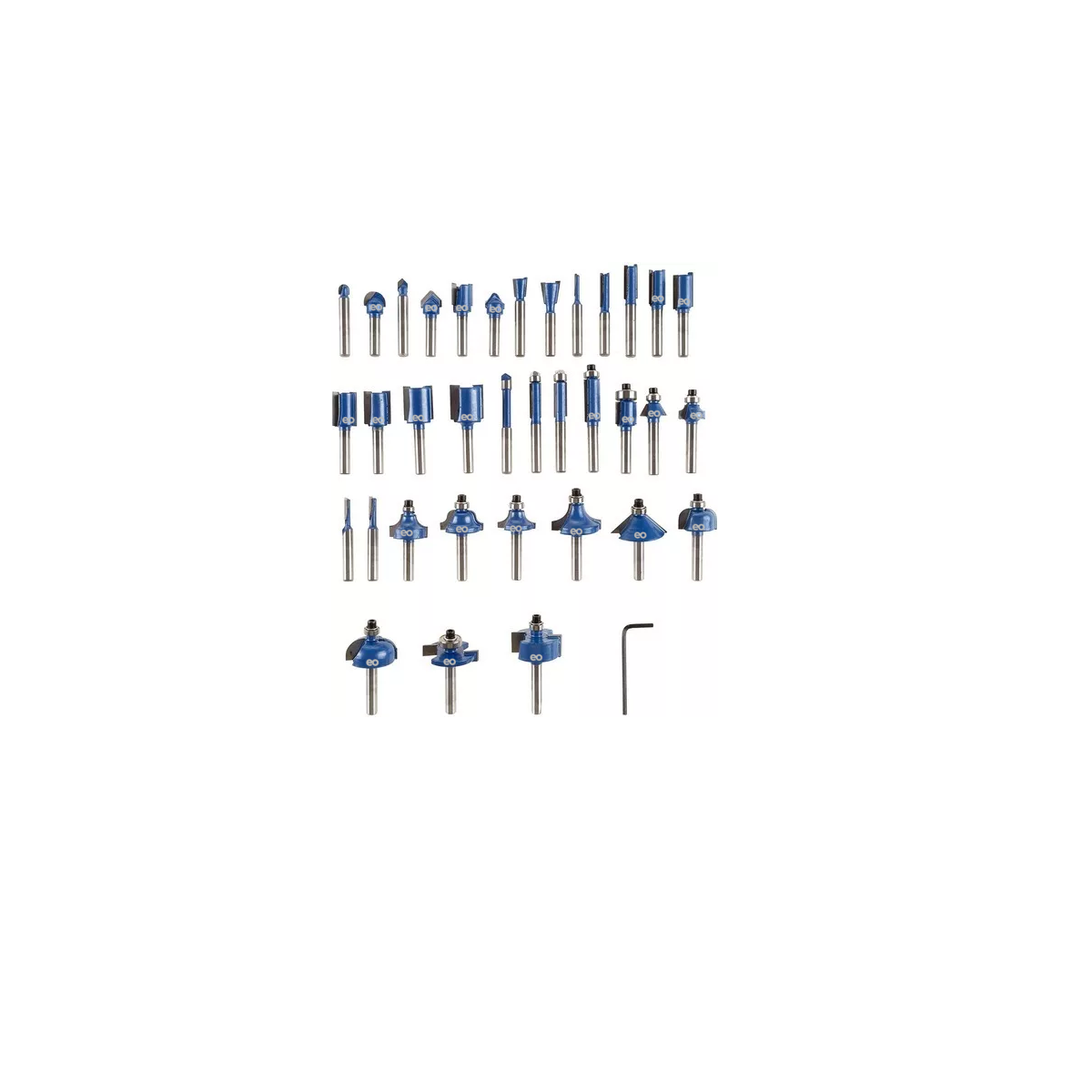 Foto 3 pulgar | Kit 35 Brocas Fresas De Madera Taladro Con Estuche Eo Safe Imports Esi-8231-1 Azul