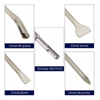Foto 3 | Juego De Brocas Y Cinceles Para Taladro 17 Pzs Eo Safe Imports Esi-7160-1 Plata