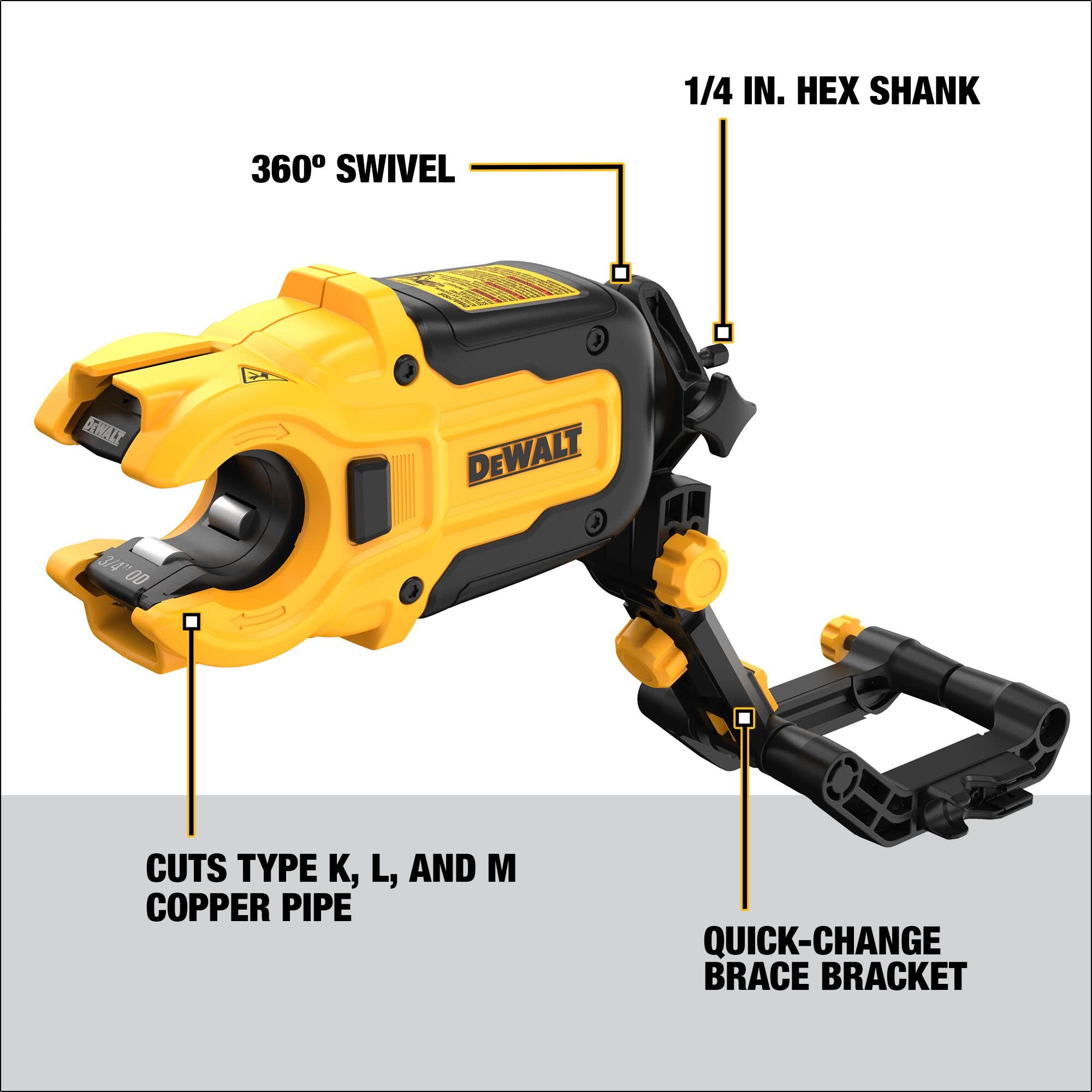 Foto 3 pulgar | Accesorio De Destornillador De Impacto Para Cortador De Tubos De Cobre Dewalt Dwacprir - Venta Internacional.