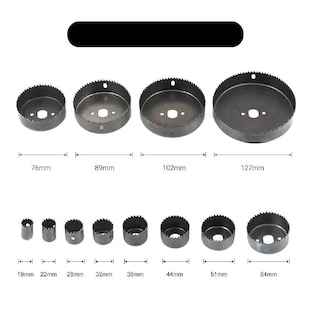 Foto 3 | Kit Brocasierras Cortacirculo P/madera 19-127mm, Eo Safe Imports Esi-1485-1 Color Negro