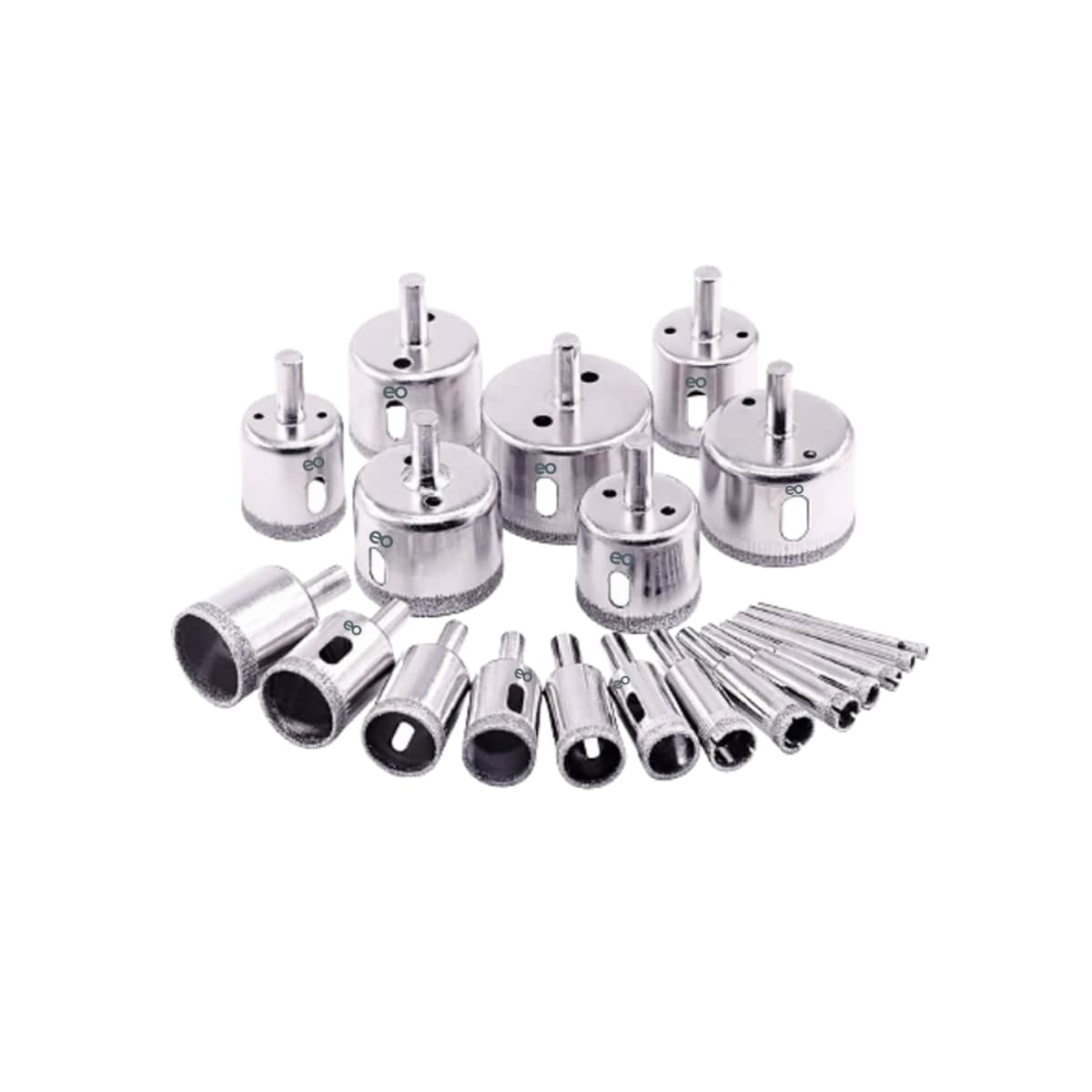 Language Kit De Brocas Para Cerámica, Mármol Y Vidrio Eo Safe Imports  Esi-663-1 Plata