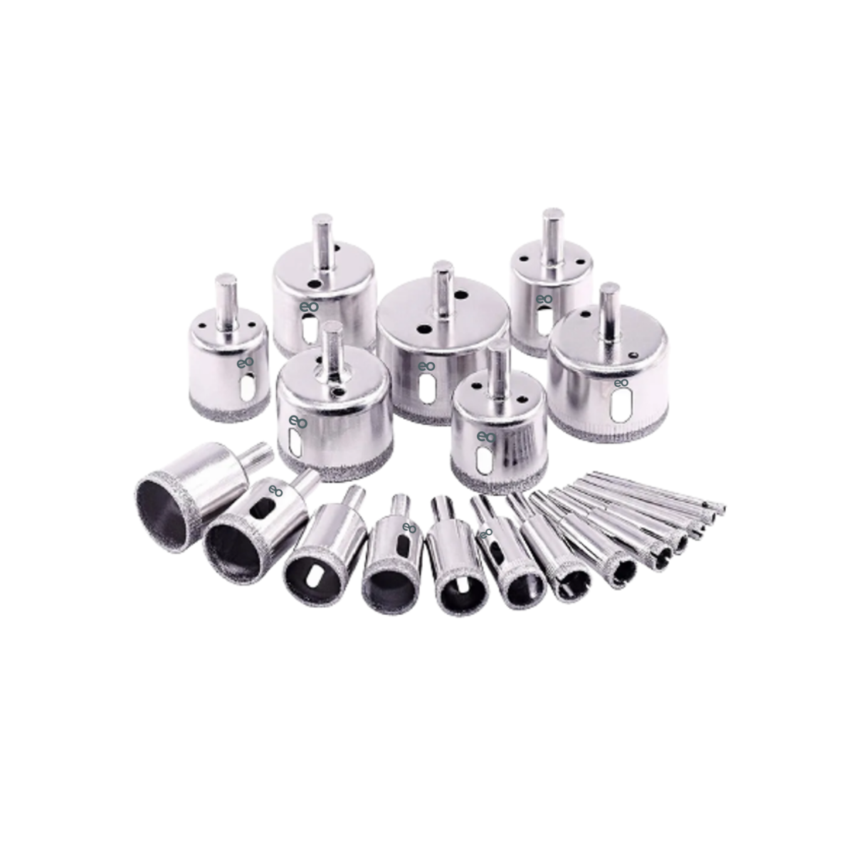 Language Kit De Brocas Para Cerámica, Mármol Y Vidrio Eo Safe Imports  Esi-663-1 Plata