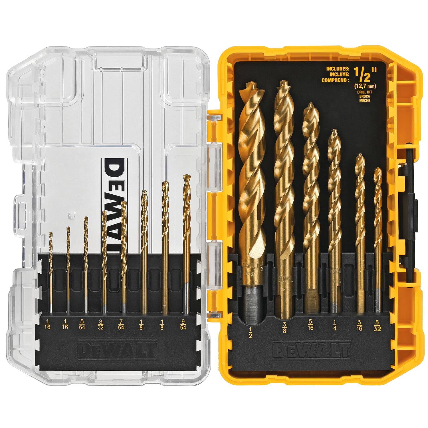 Foto 2 pulgar | Juego De Brocas Dewalt Dw1354 Recubiertas De Nitruro De Titanio, 14 Piezas - Venta Internacional.