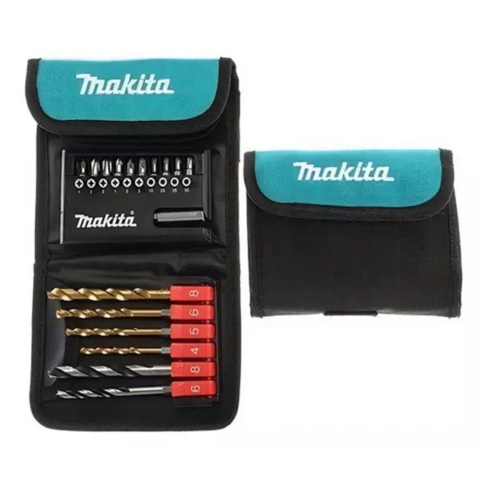 Juego De Brocas Y Puntas Makita D-31762 Madera Metal 17 Pzas