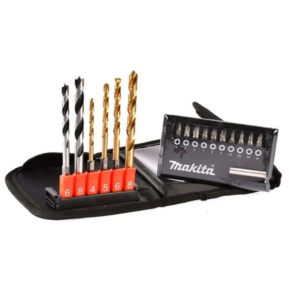 Foto 5 pulgar | Juego De Brocas Y Puntas Makita D-31762 Madera Metal 17 Pzas
