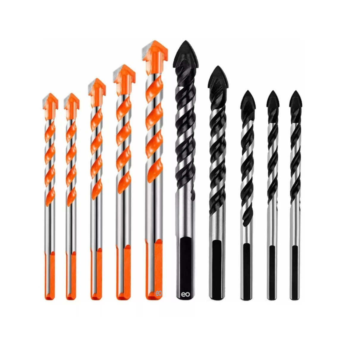 Kit 10 Piezas Multifuncional Brocas Azulejo Pared Concreto Eo Safe Imports Esi-13139-1 Multicolor