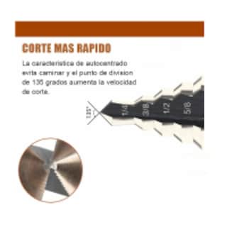 Foto 2 | Set Brocas Escalonadas Para Múltiples Agujeros Eo Safe Imports Esi-2617-1 Plata