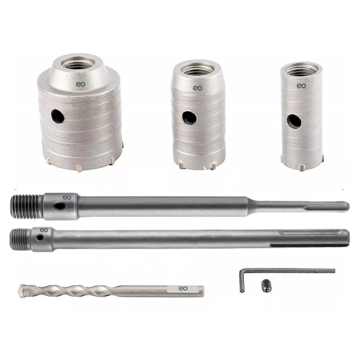 Foto 2 pulgar | Kit De Brocas P/pared De Cemento O Concreto Eo Safe Imports Esi-8449-1 Plata