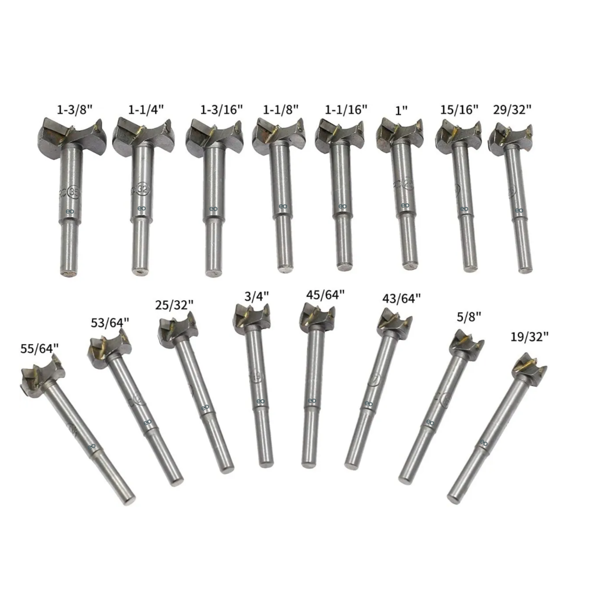 Foto 4 pulgar | Kit De 16 Brocas 15-35mm Para Carpintería Eo Safe Imports Esi-2218-1 Plata