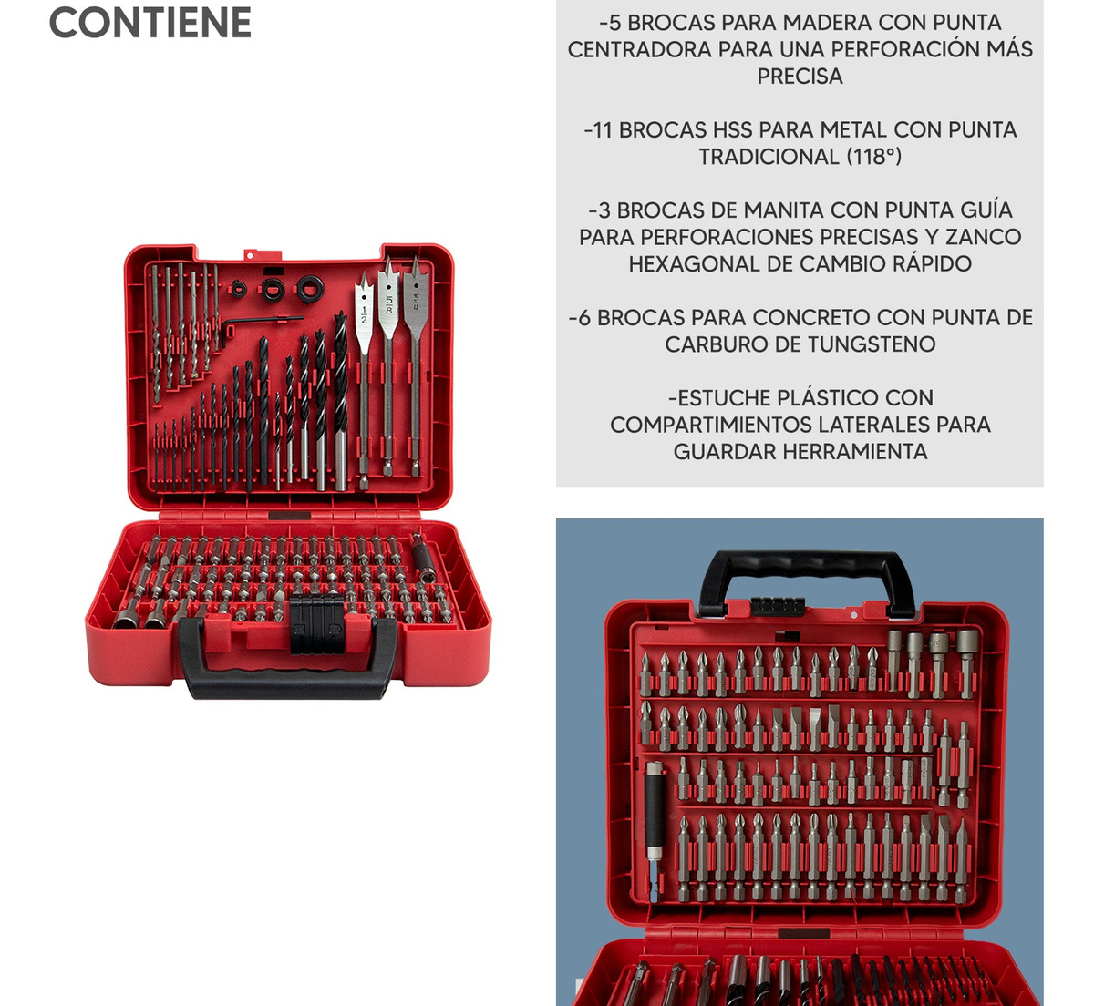 Foto 4 pulgar | Jauz Juego De Brocas Y Puntas 100 Piezas Con Estuche