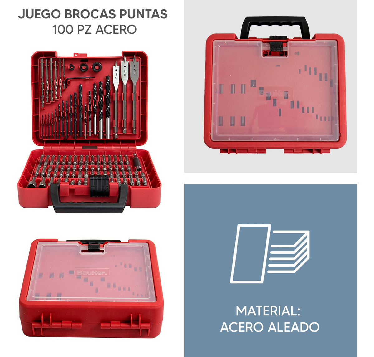 Foto 5 pulgar | Jauz Juego De Brocas Y Puntas 100 Piezas Con Estuche