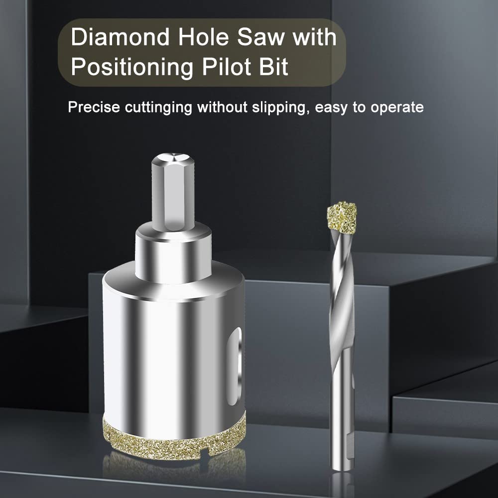 Foto 4 pulgar | Sierra Perforadora De Diamante Asnomy De 83 Mm Con Broca Piloto Para Vidrio - Venta Internacional.