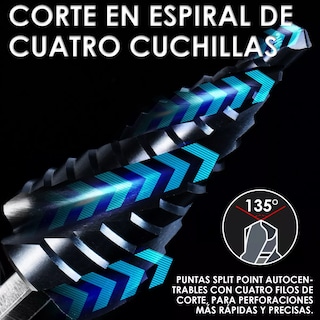 Foto 2 | Juego De Brocas Escalonada De Acero Para Metal, 3pz Eo Safe Imports Esi-13142-1 Multicolor