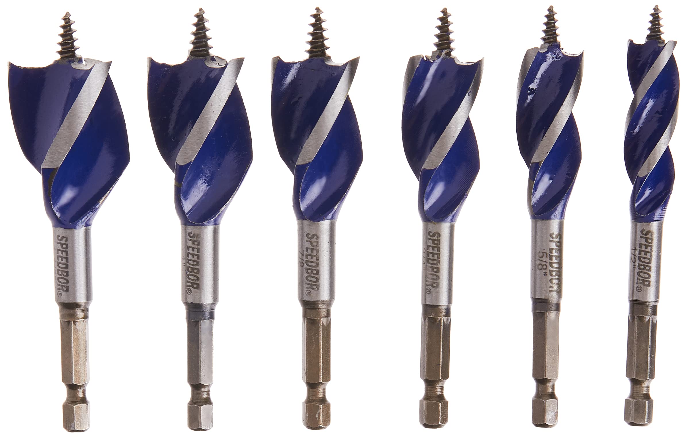 Juego De Brocas Irwin Speedbor Para Madera, 6 Piezas, 4 Pulgadas - Venta Internacional.