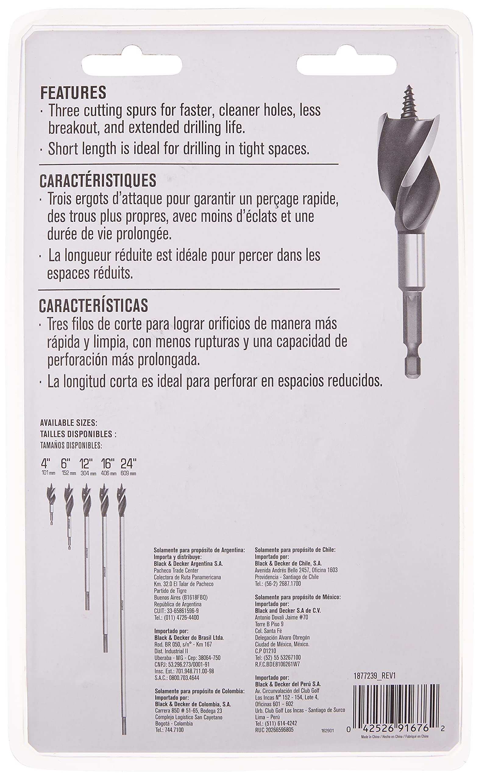 Foto 5 pulgar | Juego De Brocas Irwin Speedbor Para Madera, 6 Piezas, 4 Pulgadas - Venta Internacional.