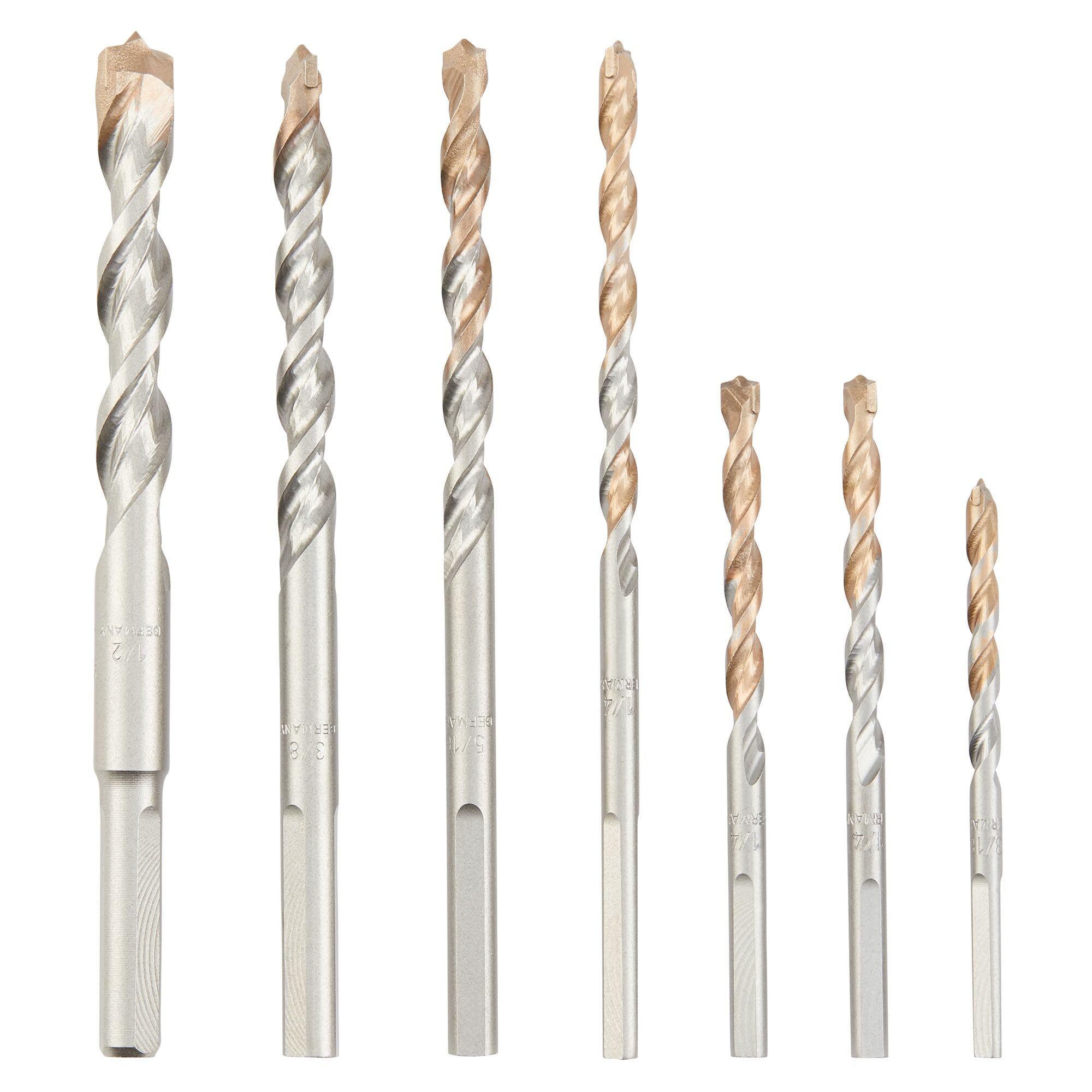 Juego De Brocas Para Mampostería Dewalt Percussion Concrete & Block, 7 Piezas - Venta Internacional.