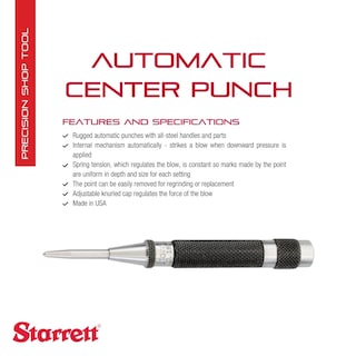 Foto 2 | Punzón Central Automático Starrett 18aa De Acero Endurecido, 100 Mm - Venta Internacional.