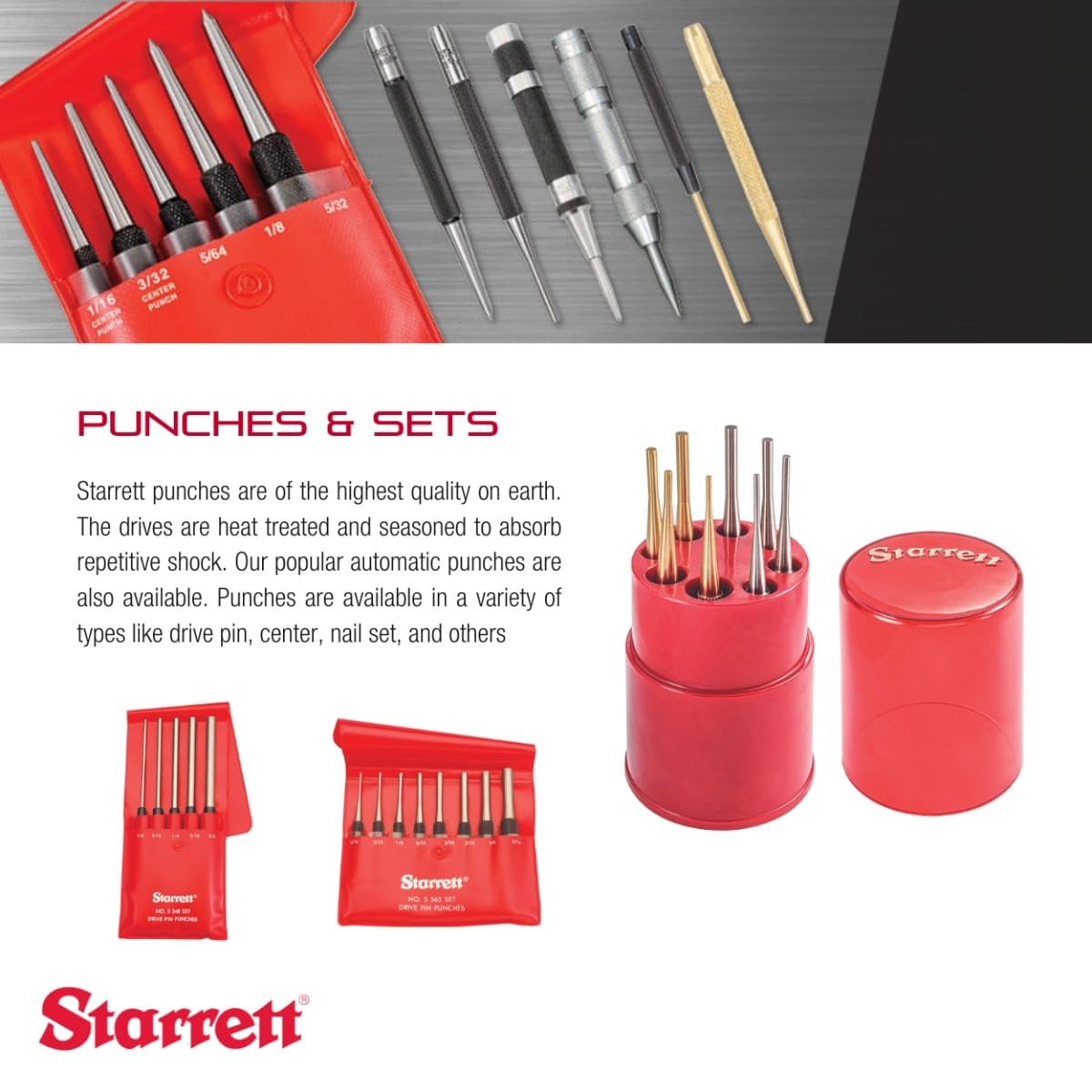 Foto 5 pulgar | Punzón Central Automático Starrett 18aa De Acero Endurecido, 100 Mm - Venta Internacional.